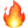 Red and yellow flame emoji on a dark background, symbolizing positive impact