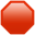 Red octagon emoji representing reduced development time or increased efficiency