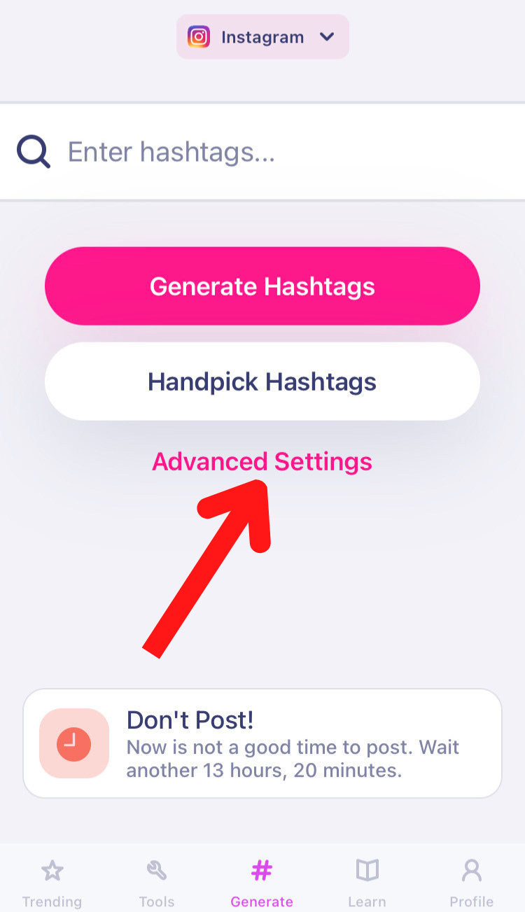 Hashtag Expert app configuration