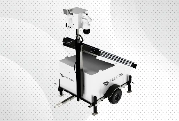 falcon solar video surveillance trailer