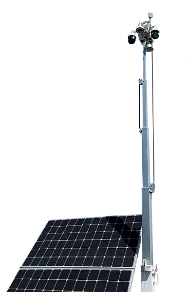 solar video surveillance trailer