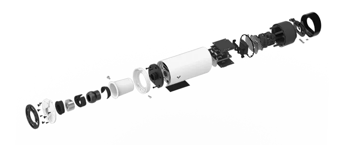 exploded view of a verkada security camera