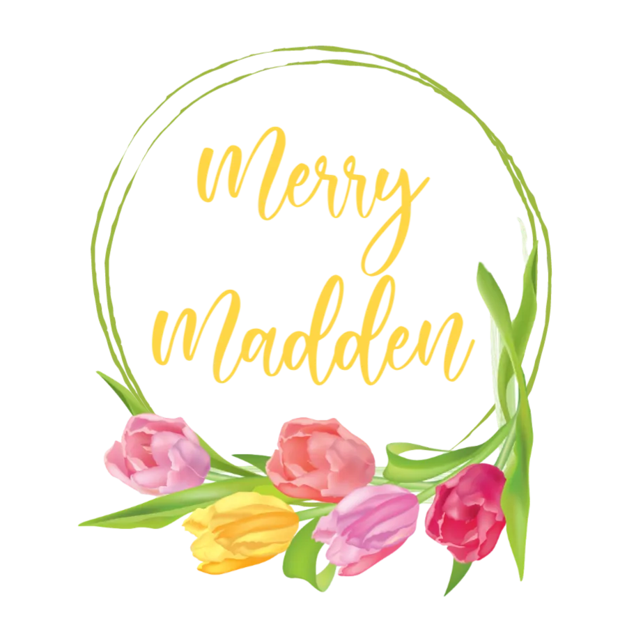 Merry Madden wreath logo