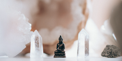 Geodes crystal prisms buddha
