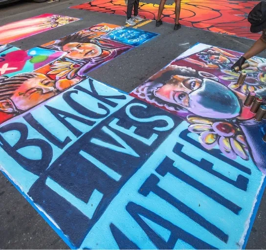 Black Lives Matter street mural
