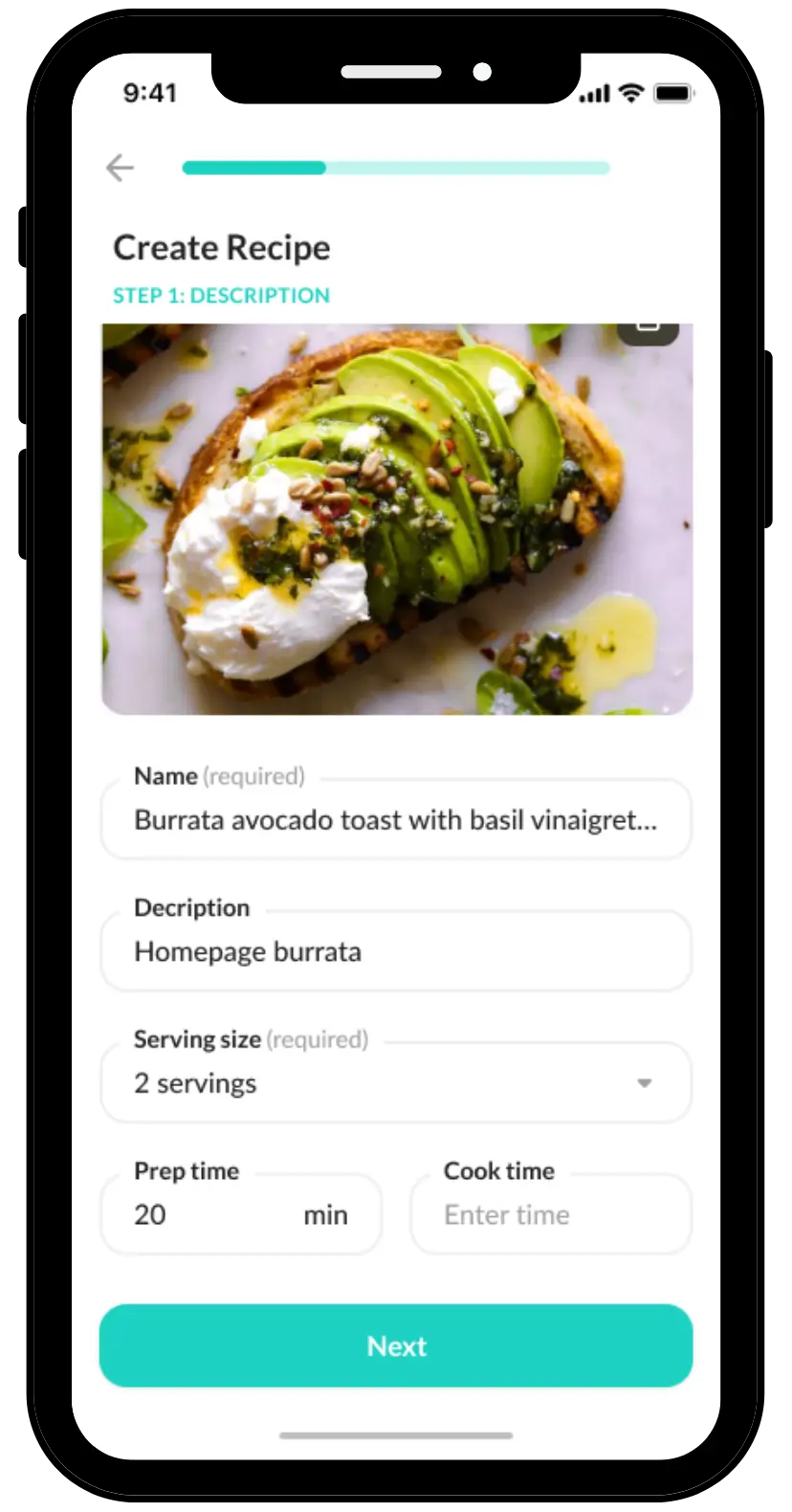 WeStrive recipe tracking