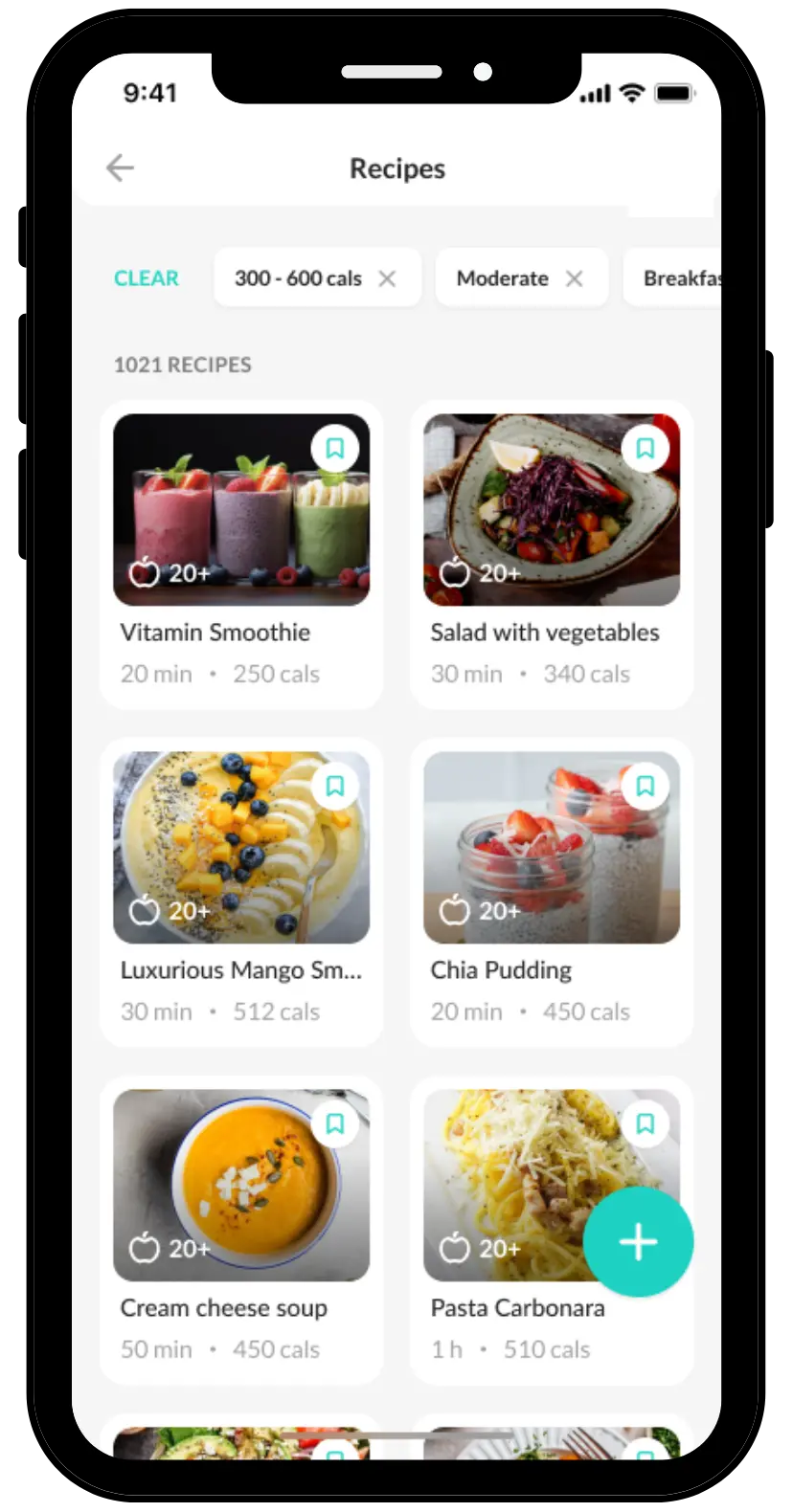 Recipe list  - WeStrive