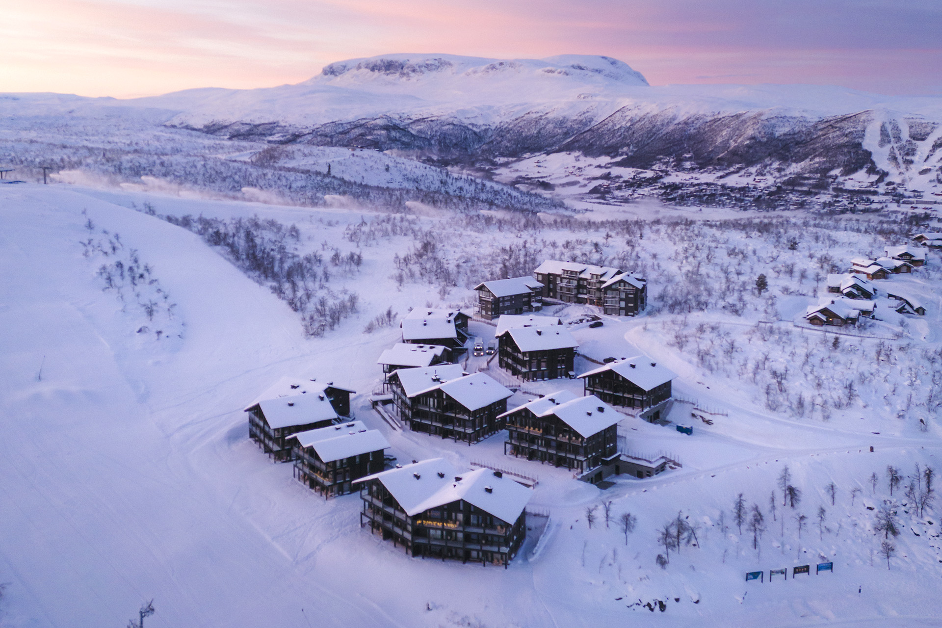Oversiktfbilde over Kikut Alpin Lodge