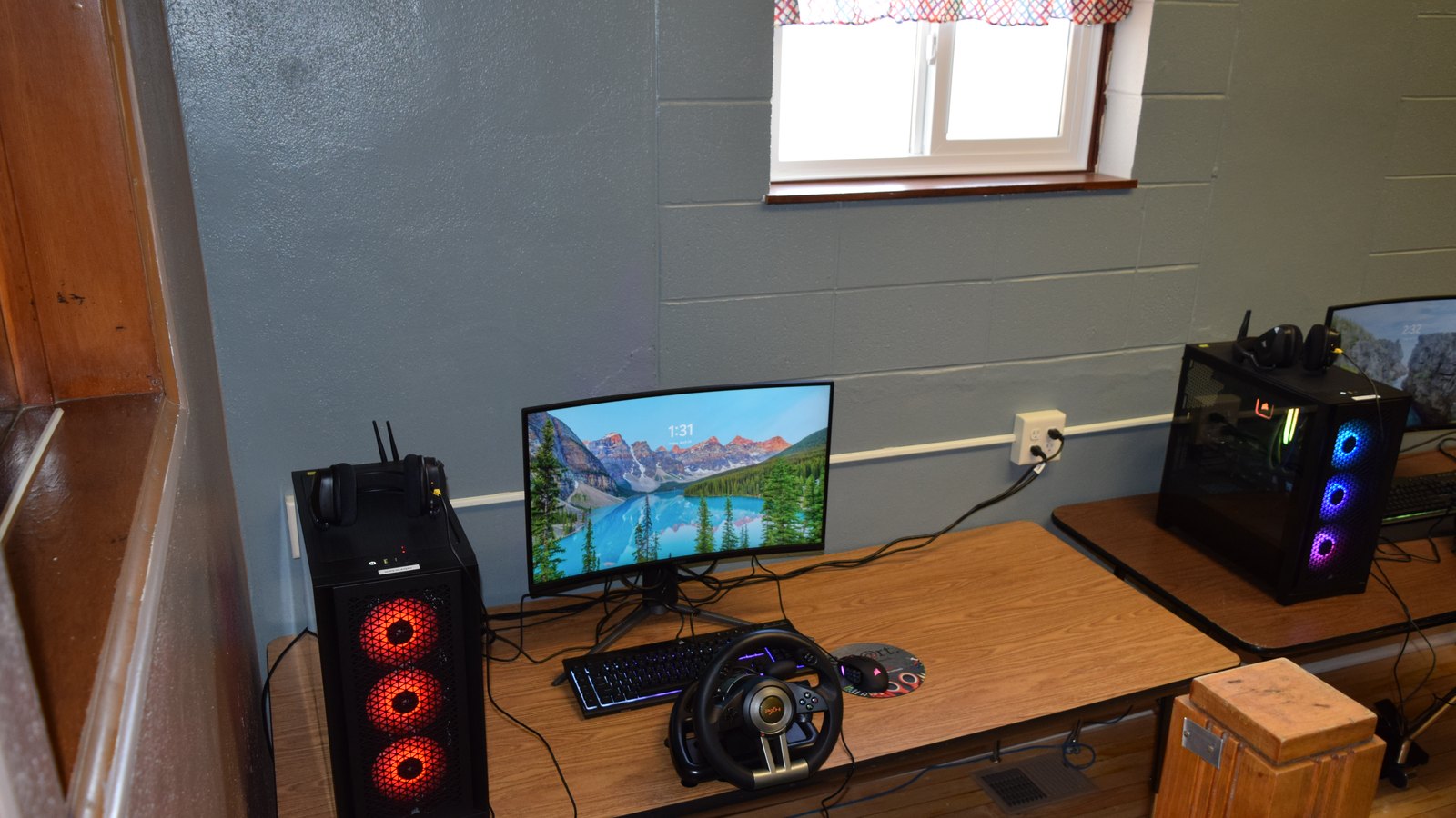 Gaming PC station built for a school esports program