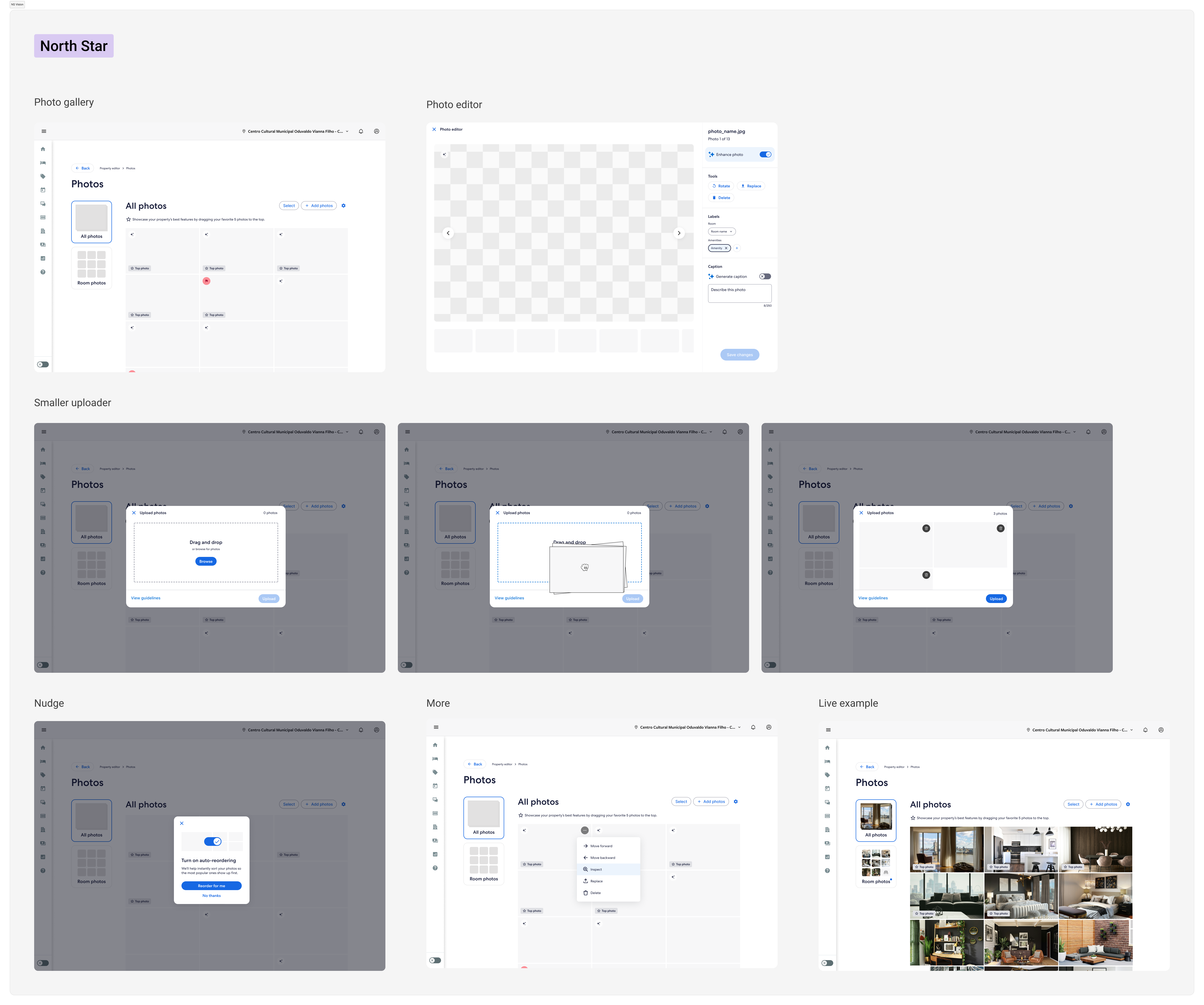 The golden path of the app navigation.