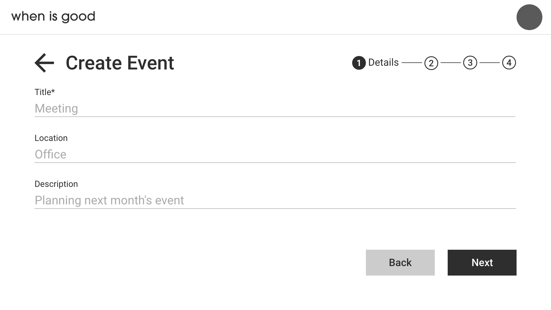 Create Event