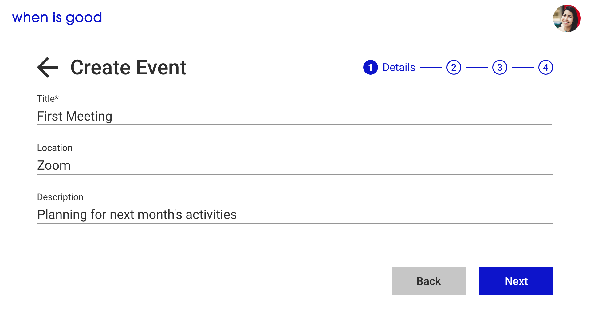 Create Event