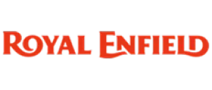 The Royal Enfield brand name in bold red uppercase letters on a transparent background.