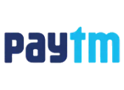 Paytm logo in blue shades.