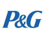 P&G company logo in blue letters with ampersand.