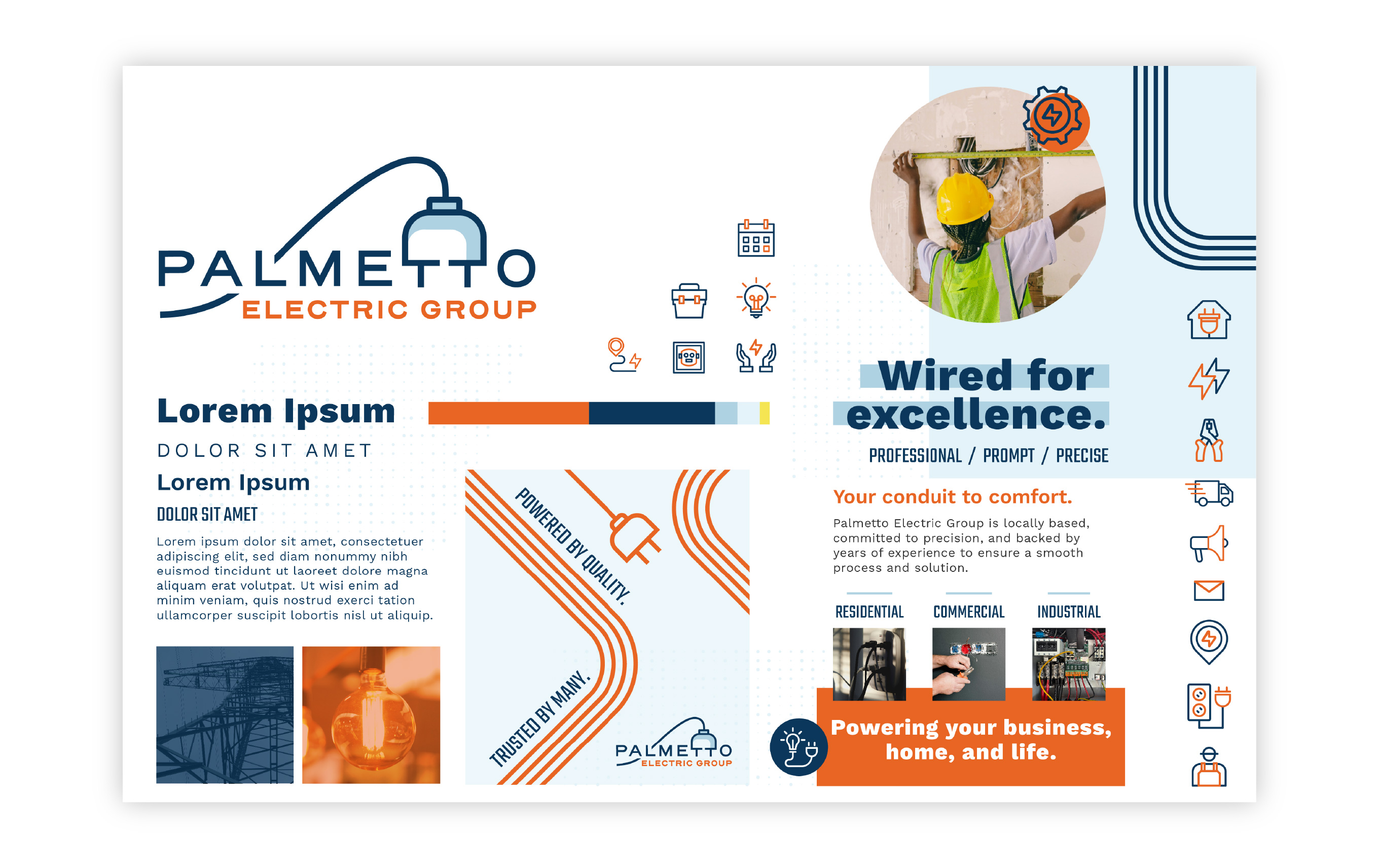 The Palmetto Electric Group brand mood board