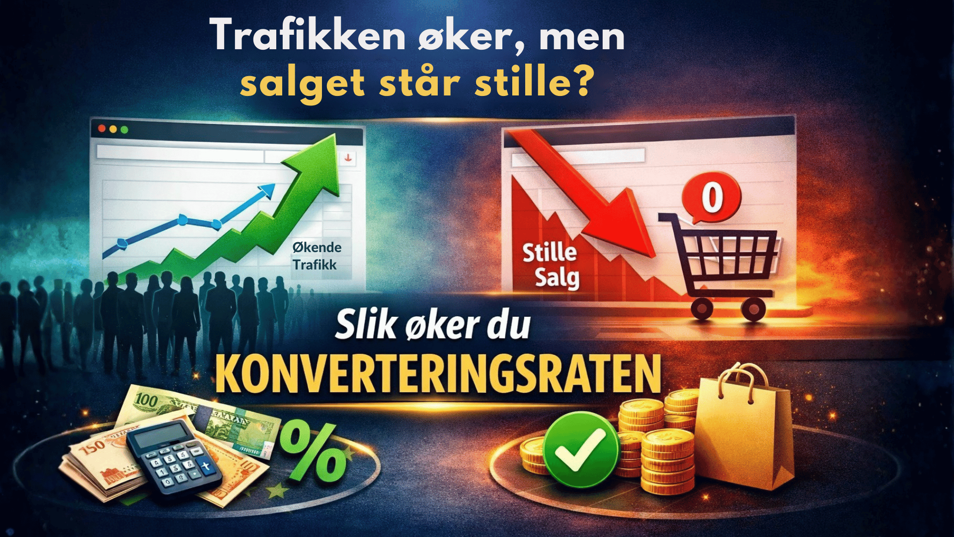 Hvorfor trafikken øker, men salget står stille – slik øker du konverteringsraten