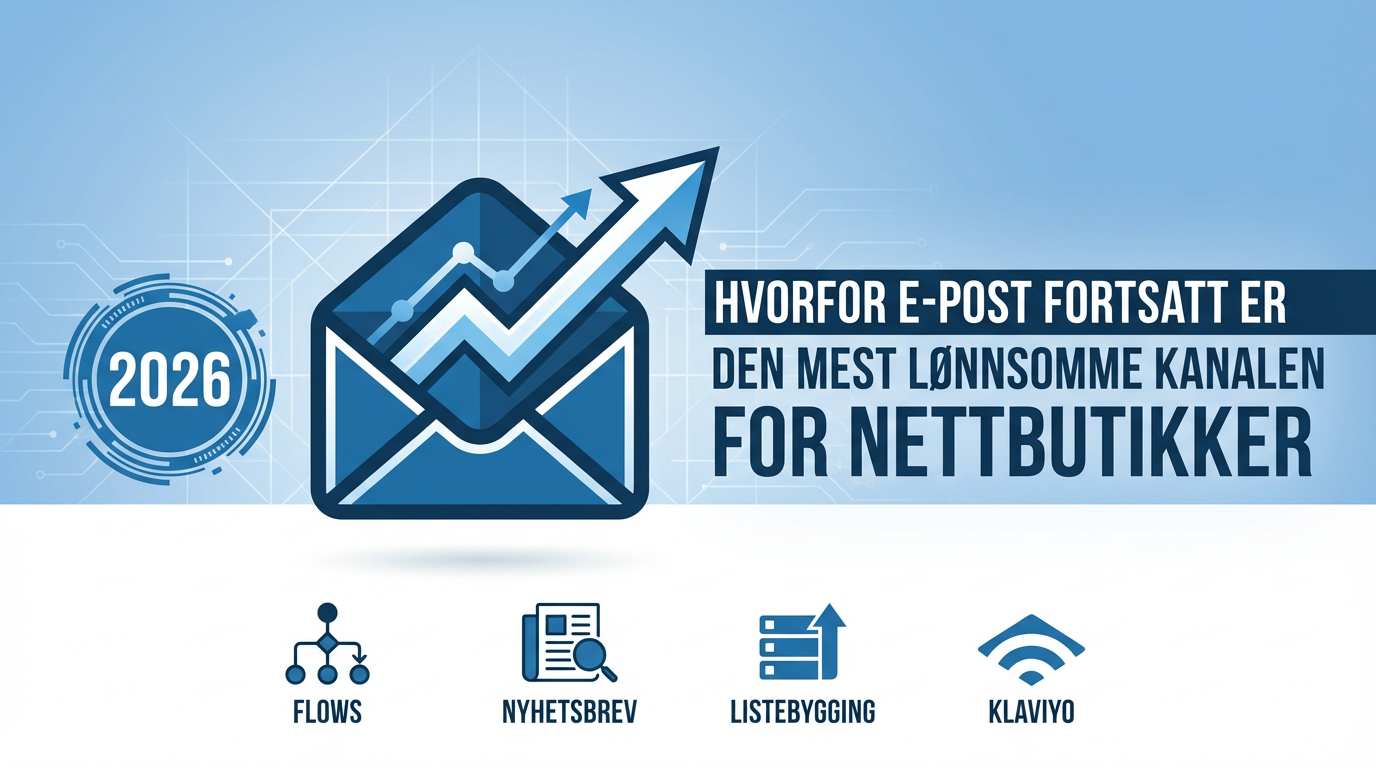 Hvorfor e-post fortsatt er den mest lønnsomme kanalen for nettbutikker i 2026