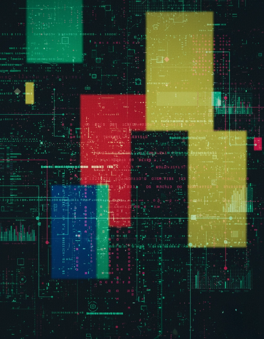An abstract and colourful visual of a data chart