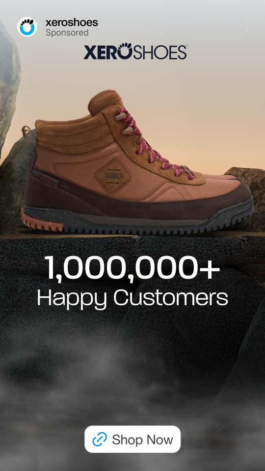 DPA ad created by Socioh for Xero Shoes in 4:5 dimension