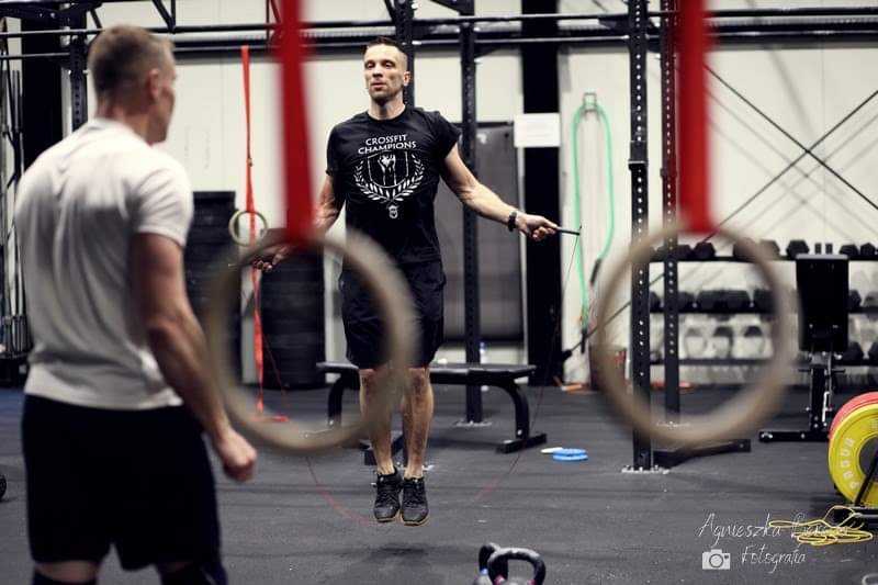 Professor Cross doing WallBall shot