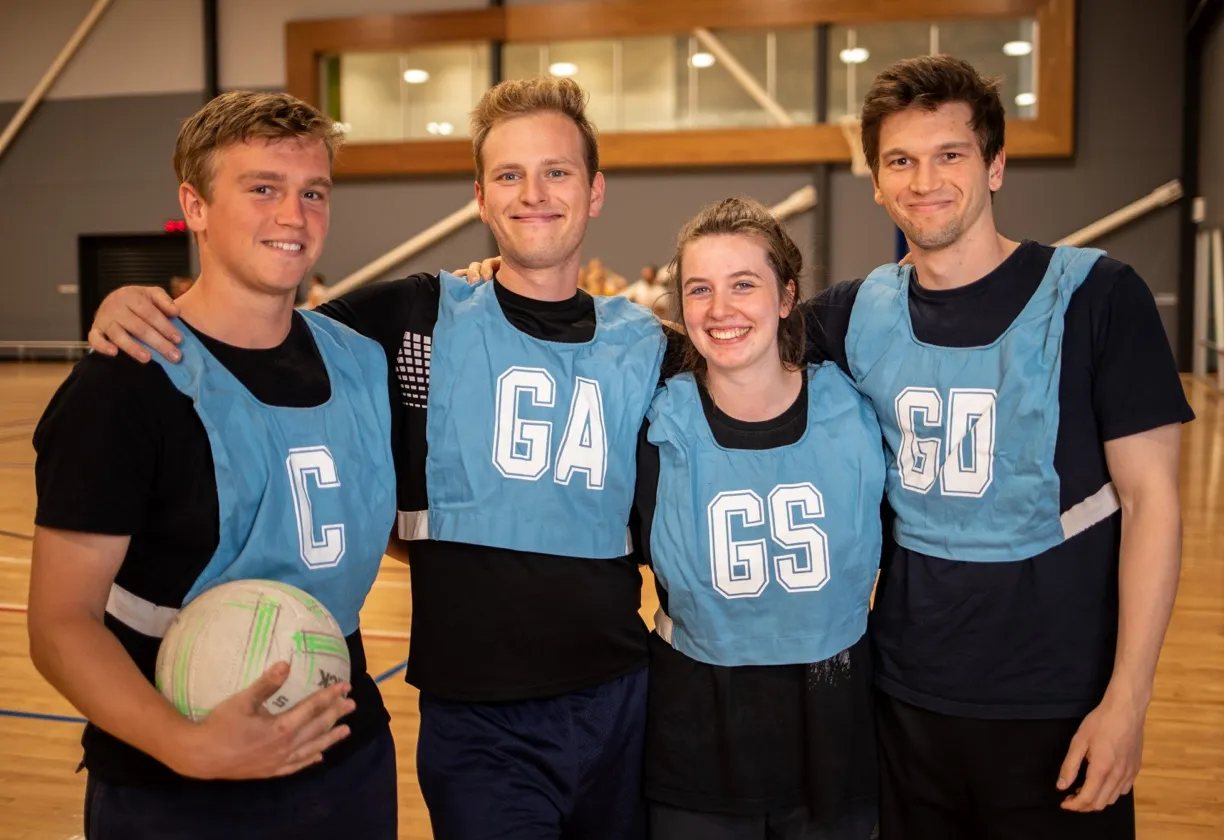 Four social Netball players