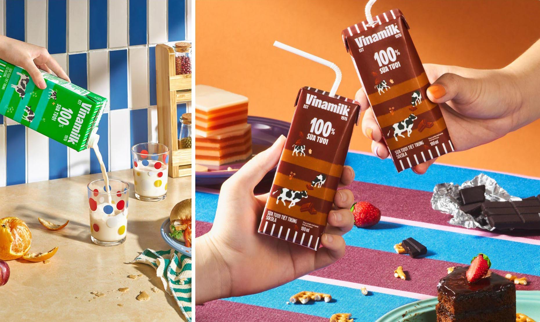 Vinamilk new logo and visual identity X Studio Duy and Megan Bowker