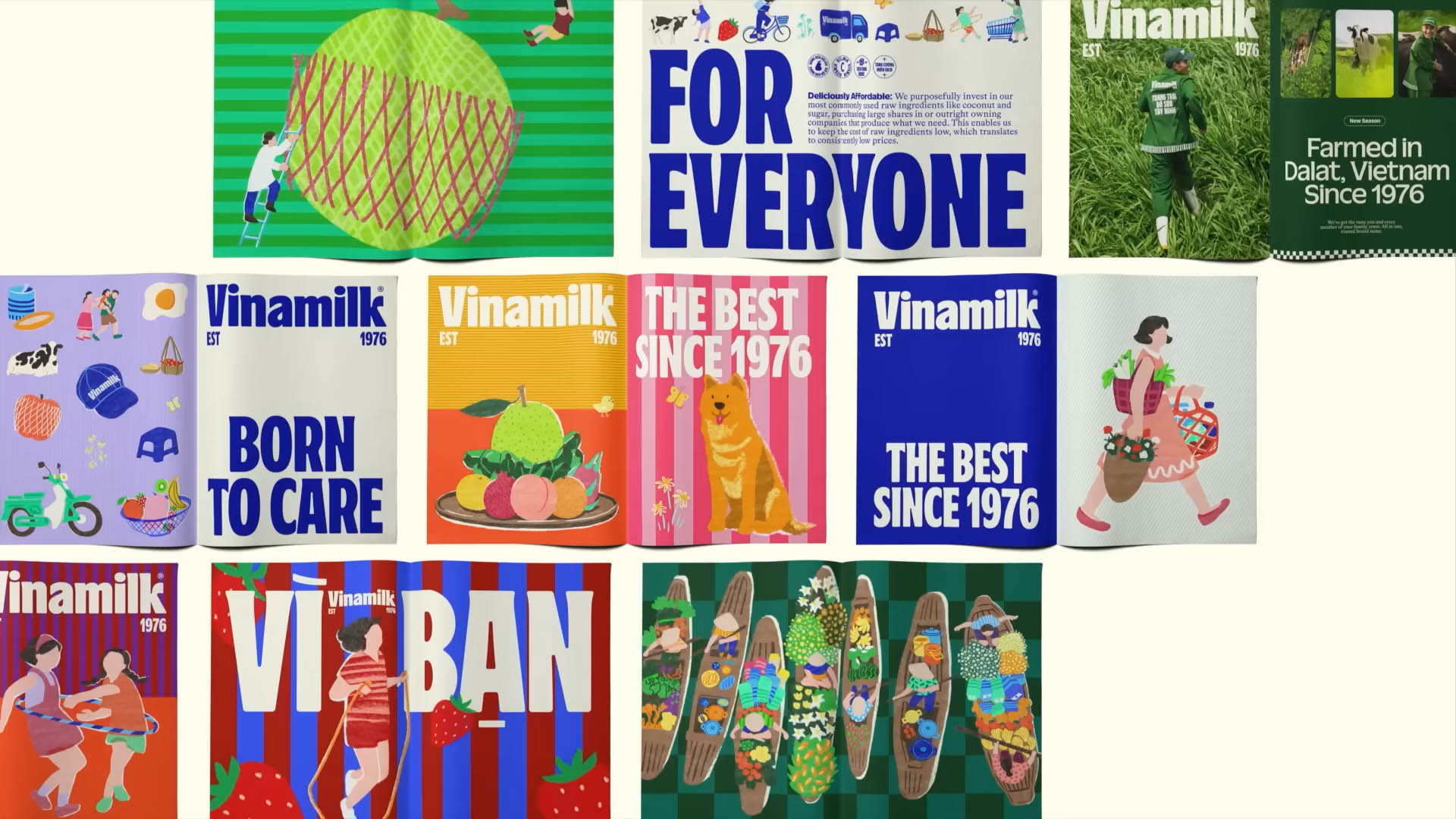 Vinamilk new logo and visual identity X Studio Duy and Megan Bowker