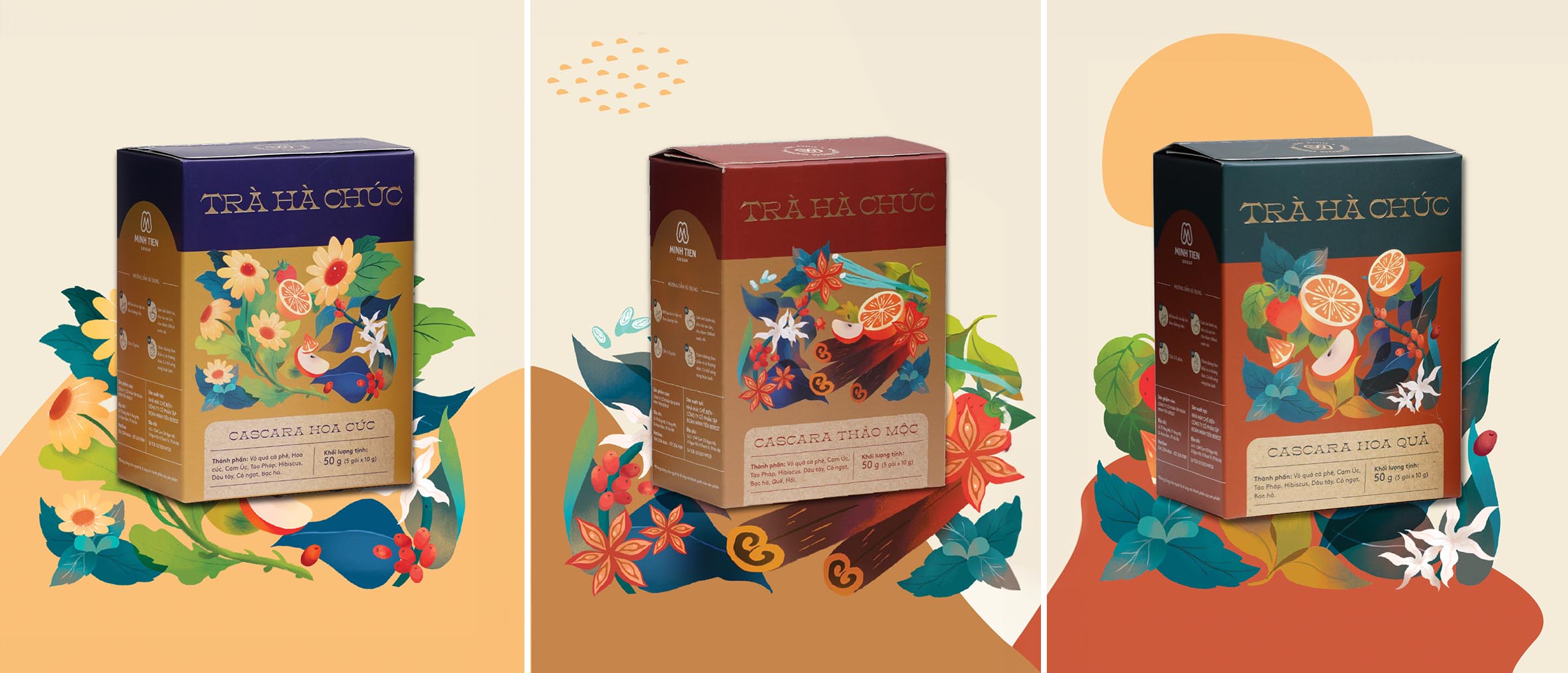 Ha Chuc Cascara Tea new logo and visual identity