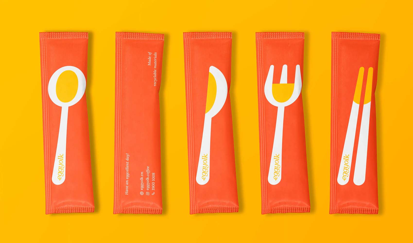 Eggyolk Coffee new logo and visual identity X Hands Collective 