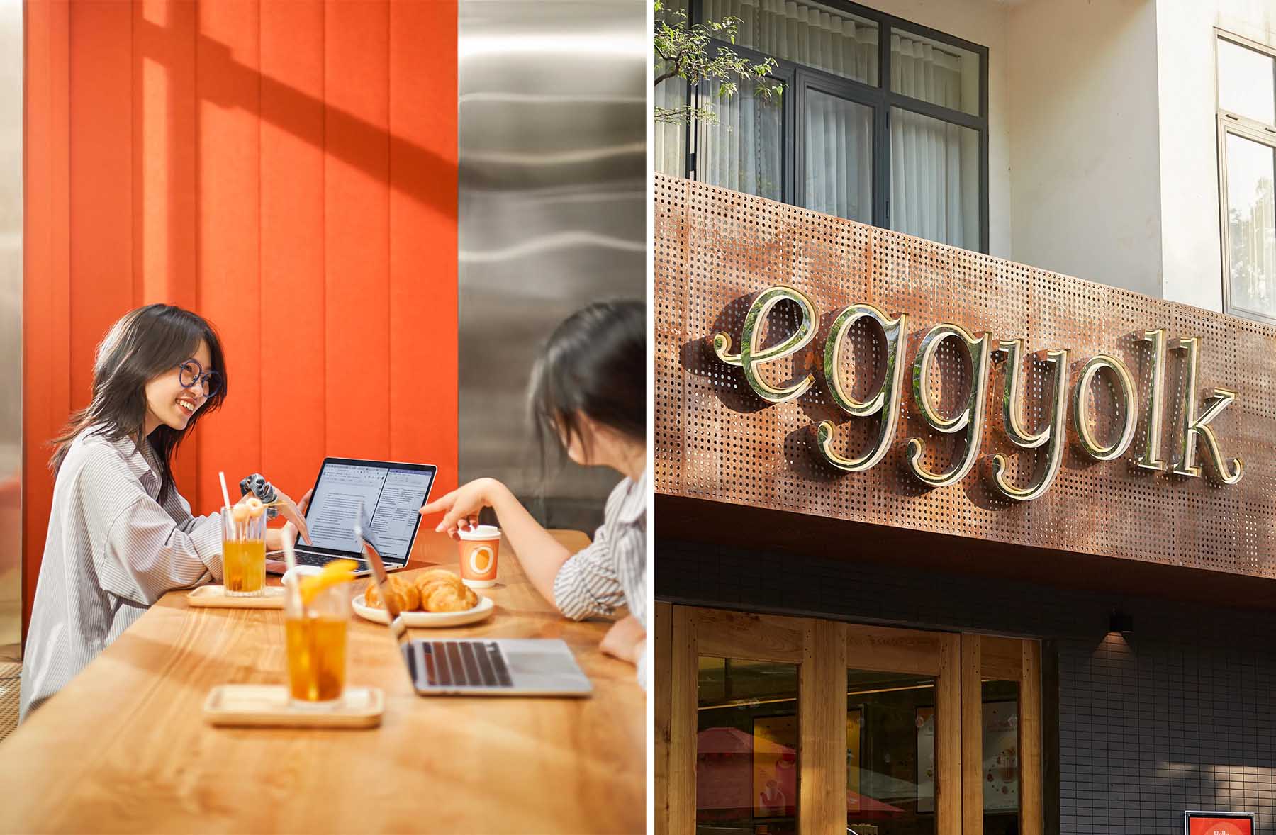 Eggyolk Coffee new logo and visual identity X Hands Collective 