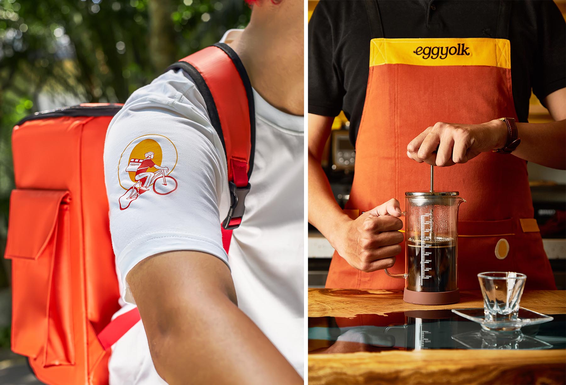 Eggyolk Coffee new logo and visual identity X Hands Collective 