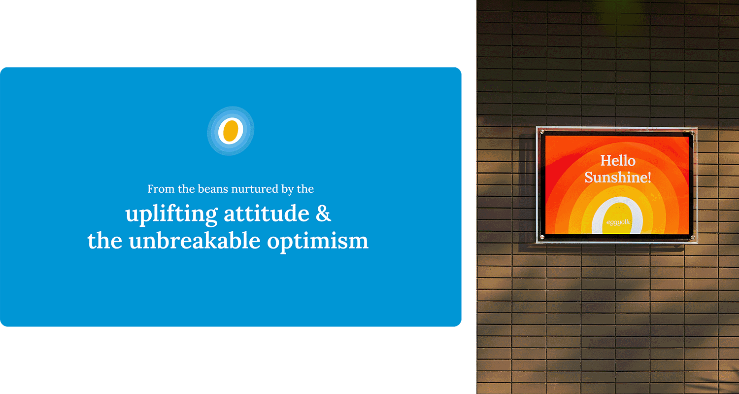 Eggyolk Coffee new logo and visual identity X Hands Collective 