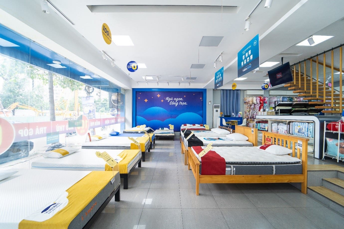 The facade and signs of a Vua Nem shop