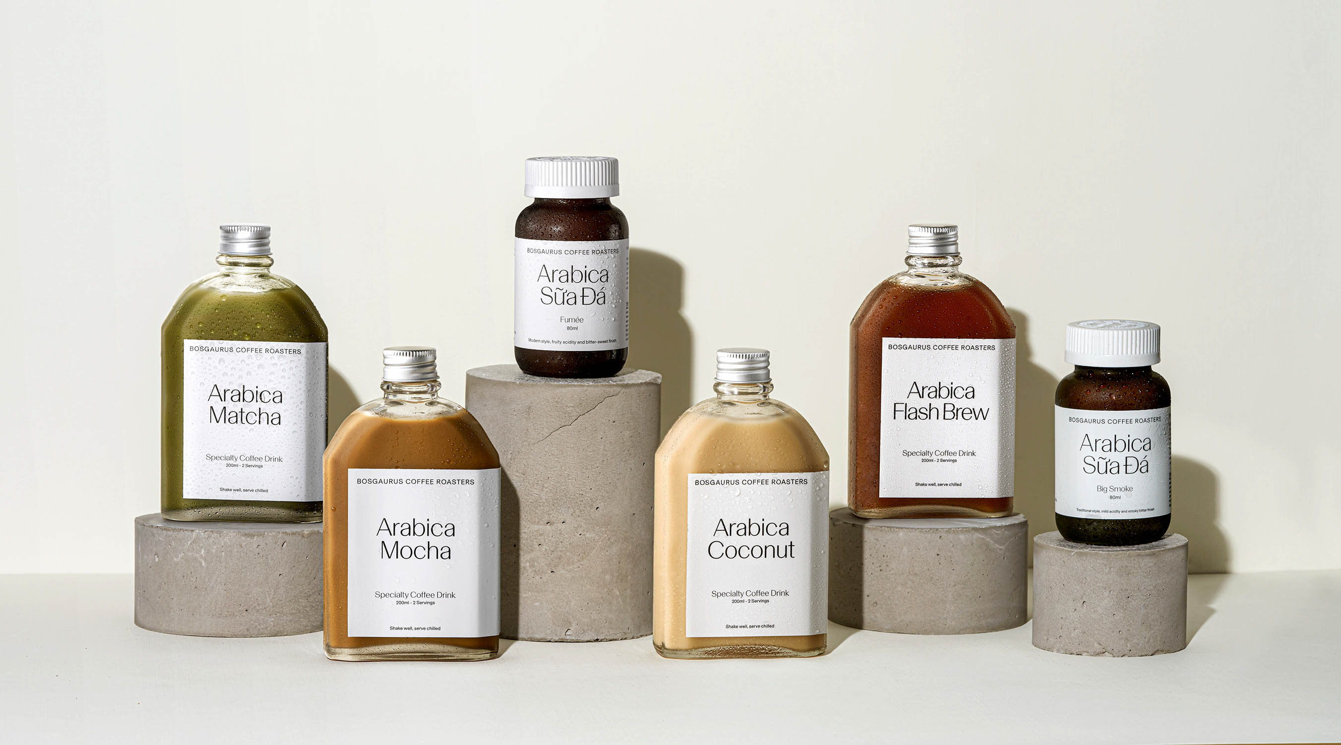 Bosgaurus "Arabica In Bottle" brewed coffee products