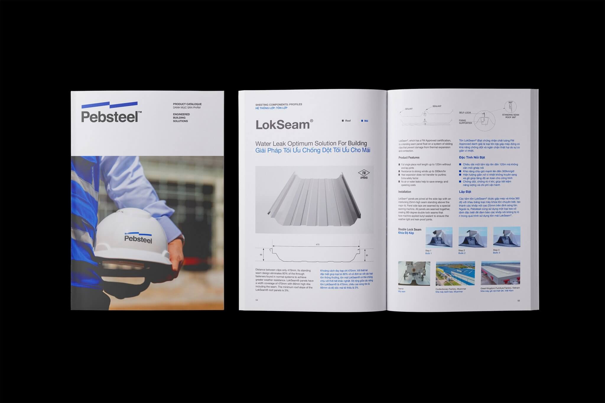 The new Pebsteel's creative editorial design.