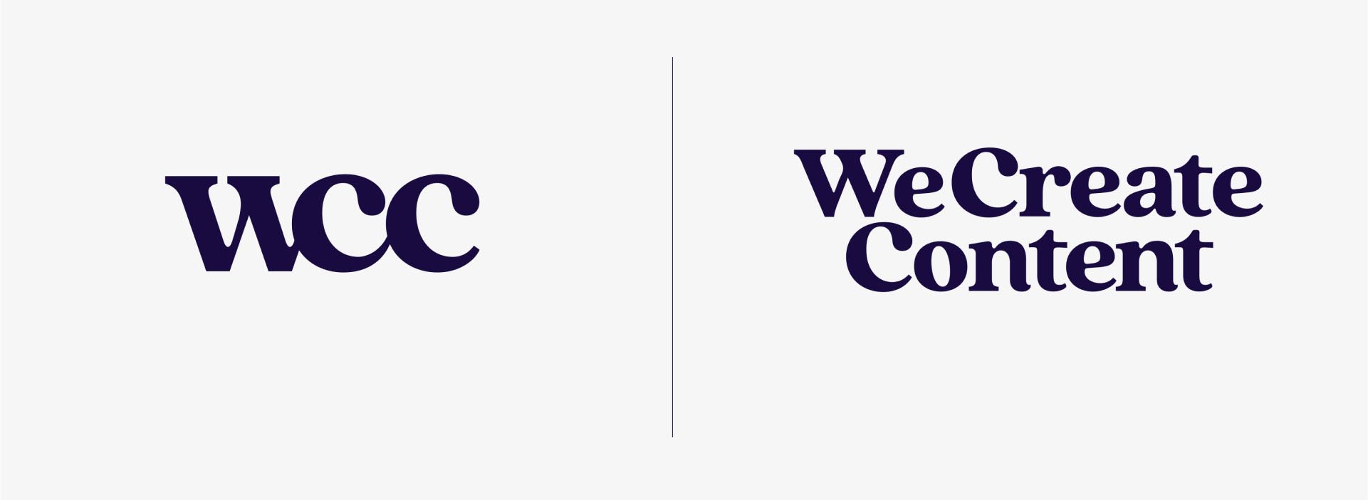 We Create Content new logo and visual identity X Collective Design Agency