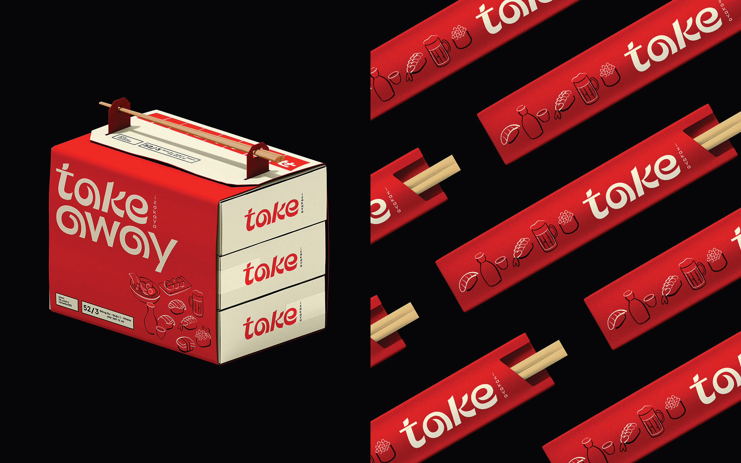 TaKe Izakaya new logo and visual identity
