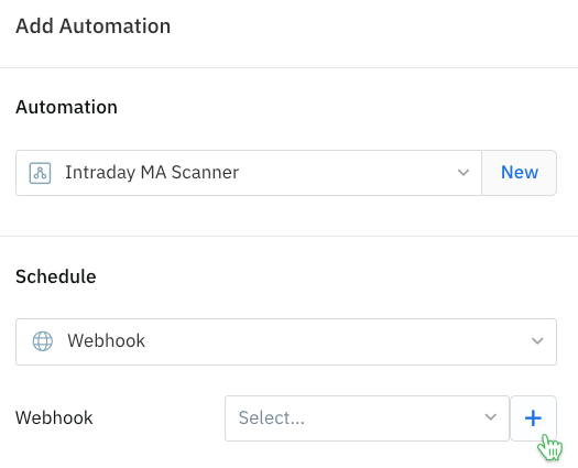 Create a webhook automation