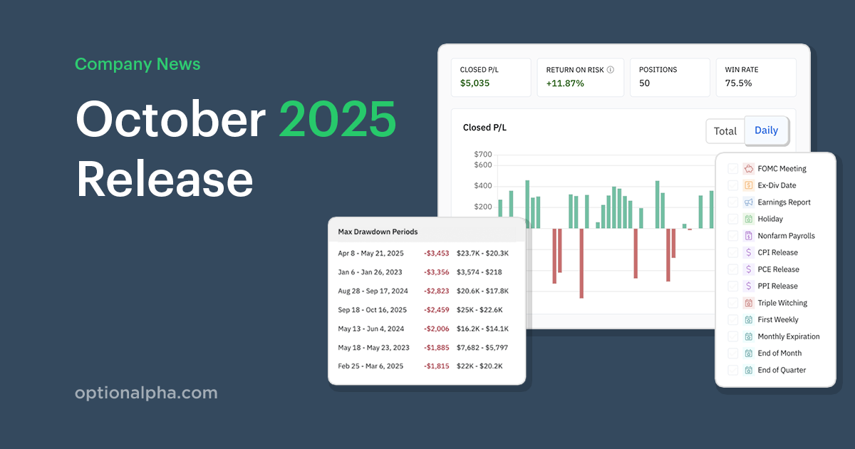 What’s New in Option Alpha: October 2025