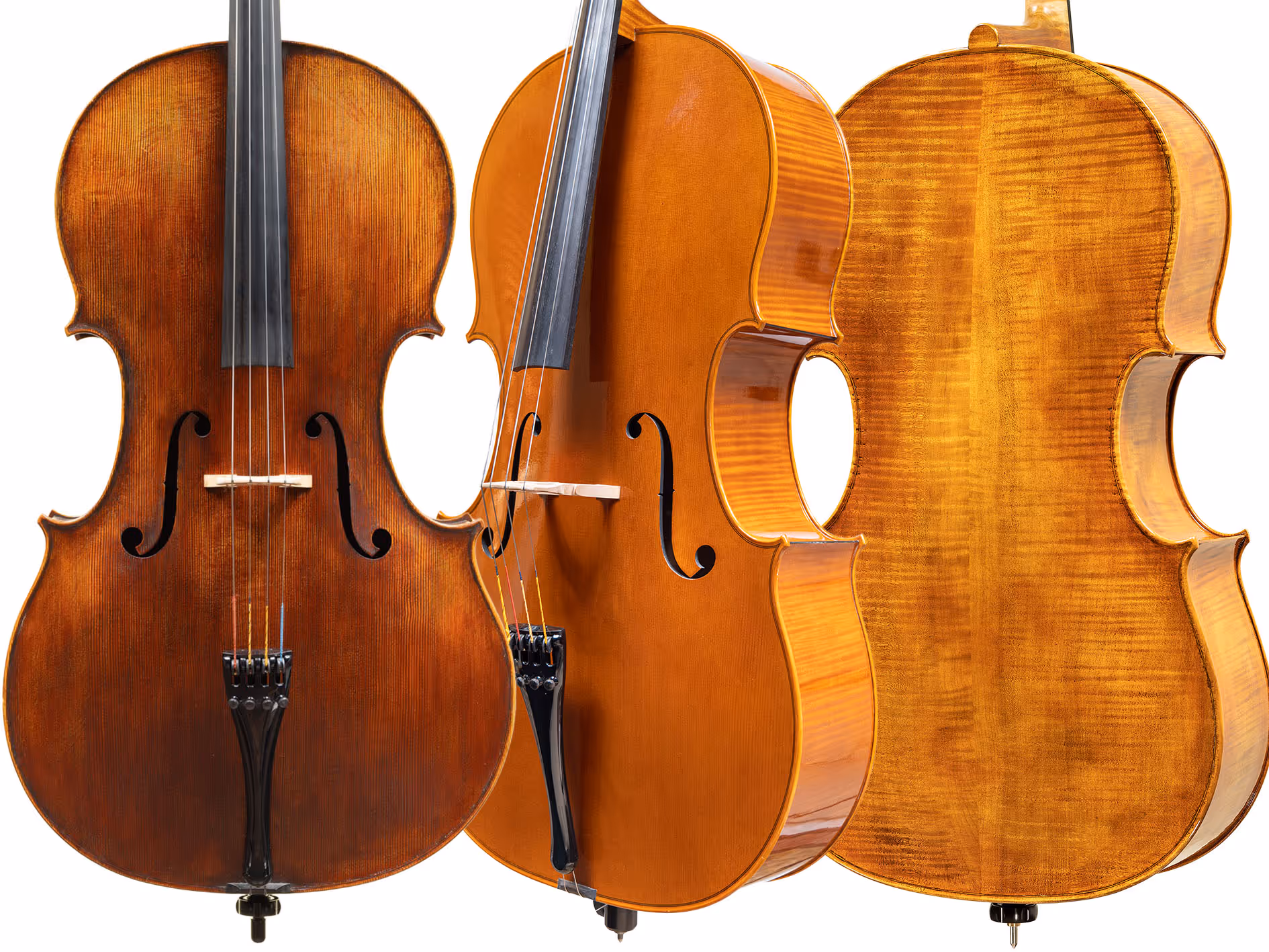 3 beautiful examples of large cellos with a large sound!