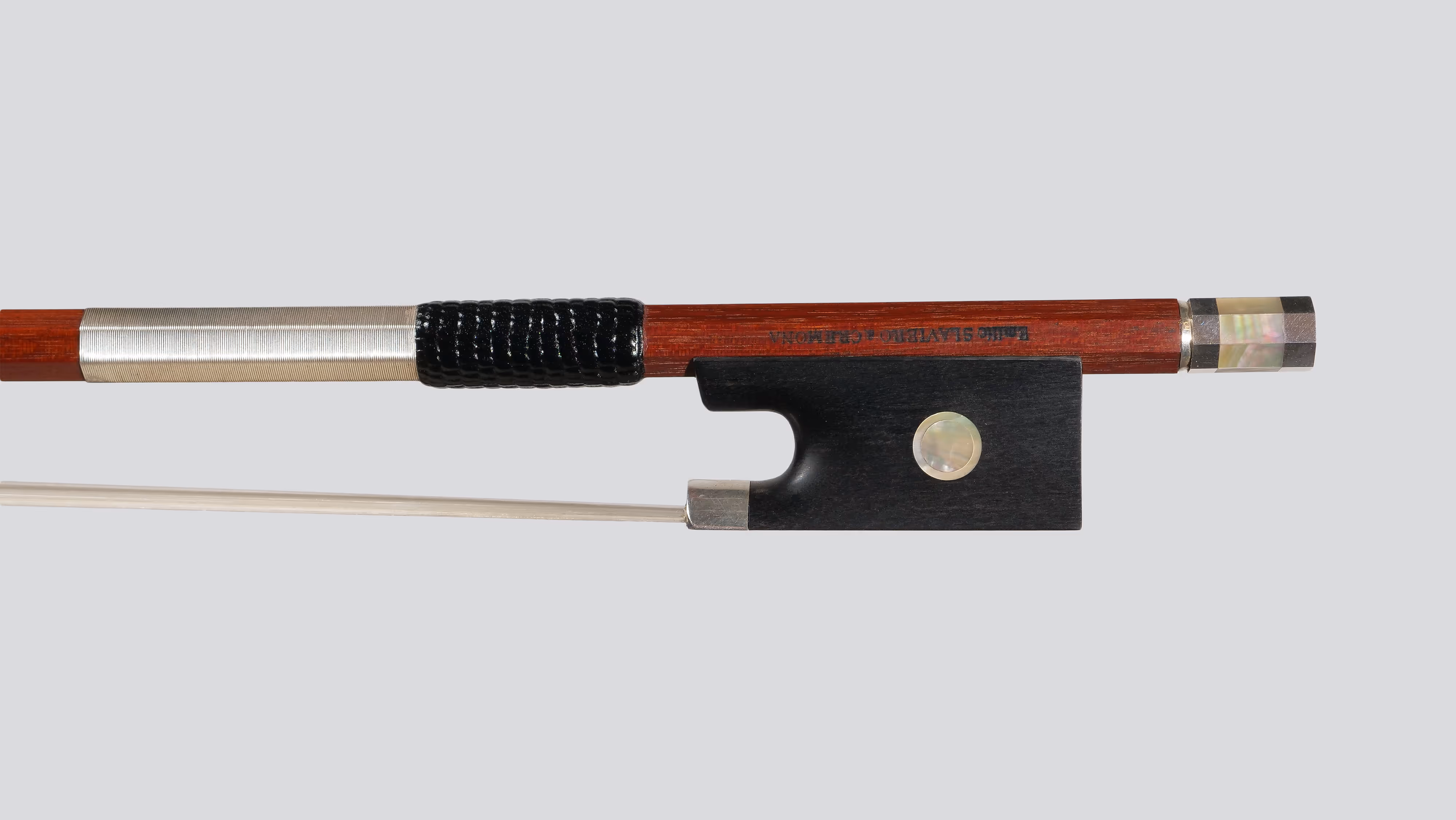 Silver Mounted Violin Bow by Emilio Slaviero, Cremona