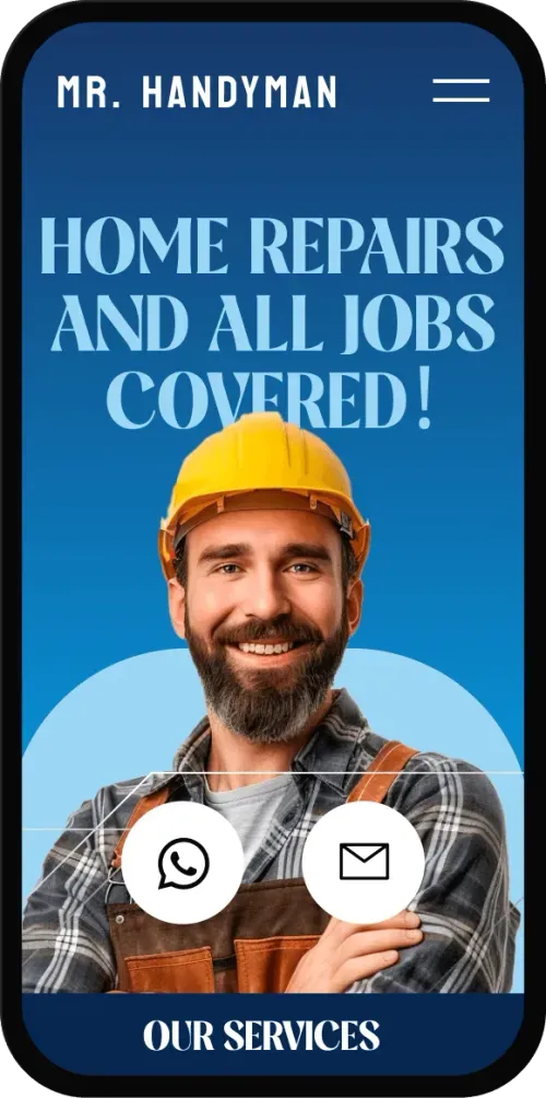 Website Mr. Handyman on mobile version