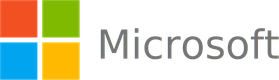 Microsoft company logo with four colored squares in red, green, blue, and yellow next to the word Microsoft.