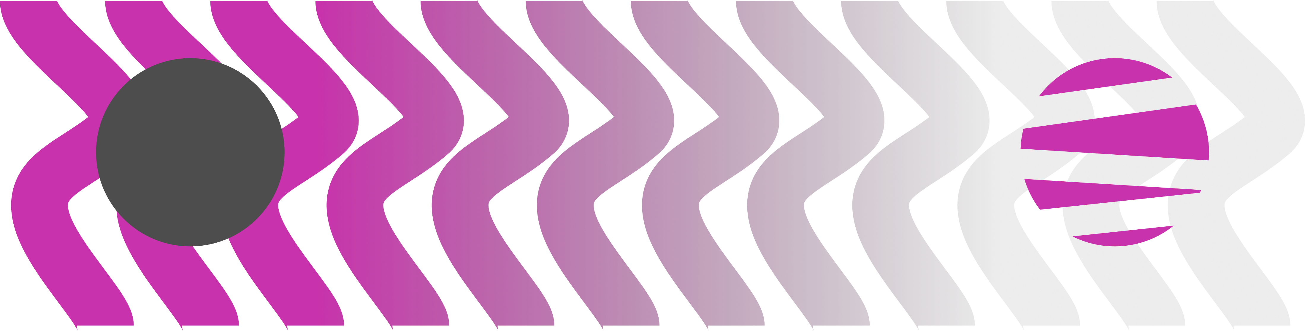 An illustration depicting a rigid form surrounded by freeform movement before adopting it itself