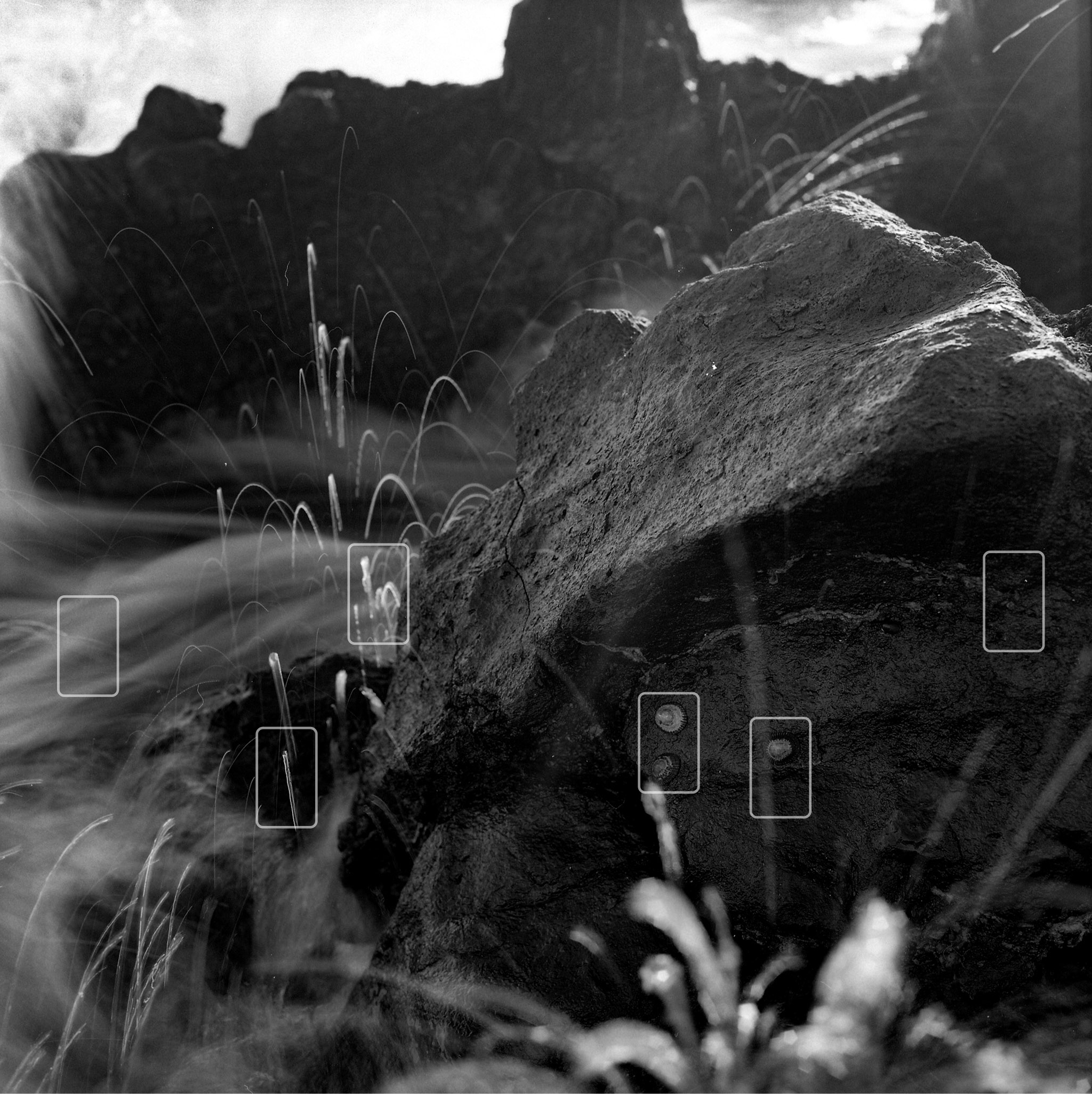 An illustration loosely depicting a feeling of self reflection.