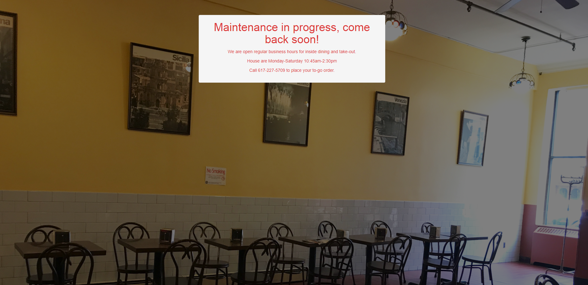 Galleria Umberto's closed for business site