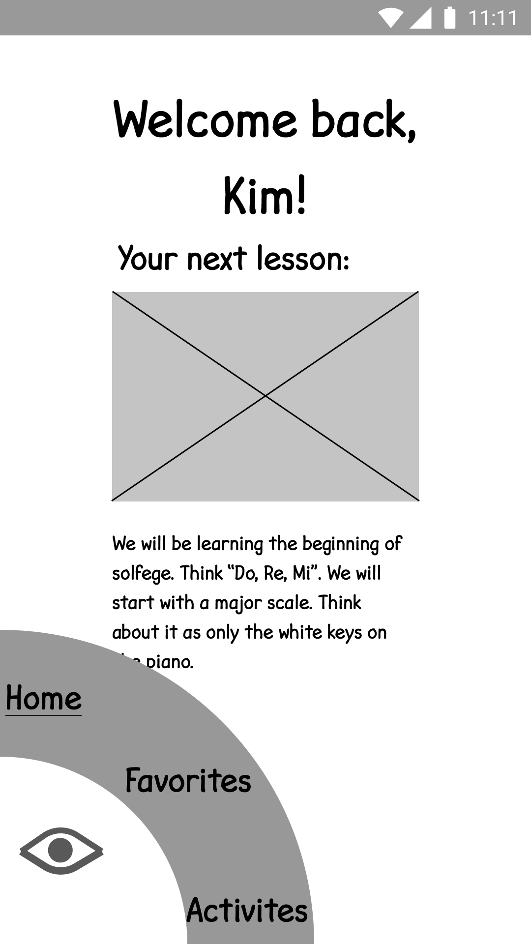 Homepage digital wireframes