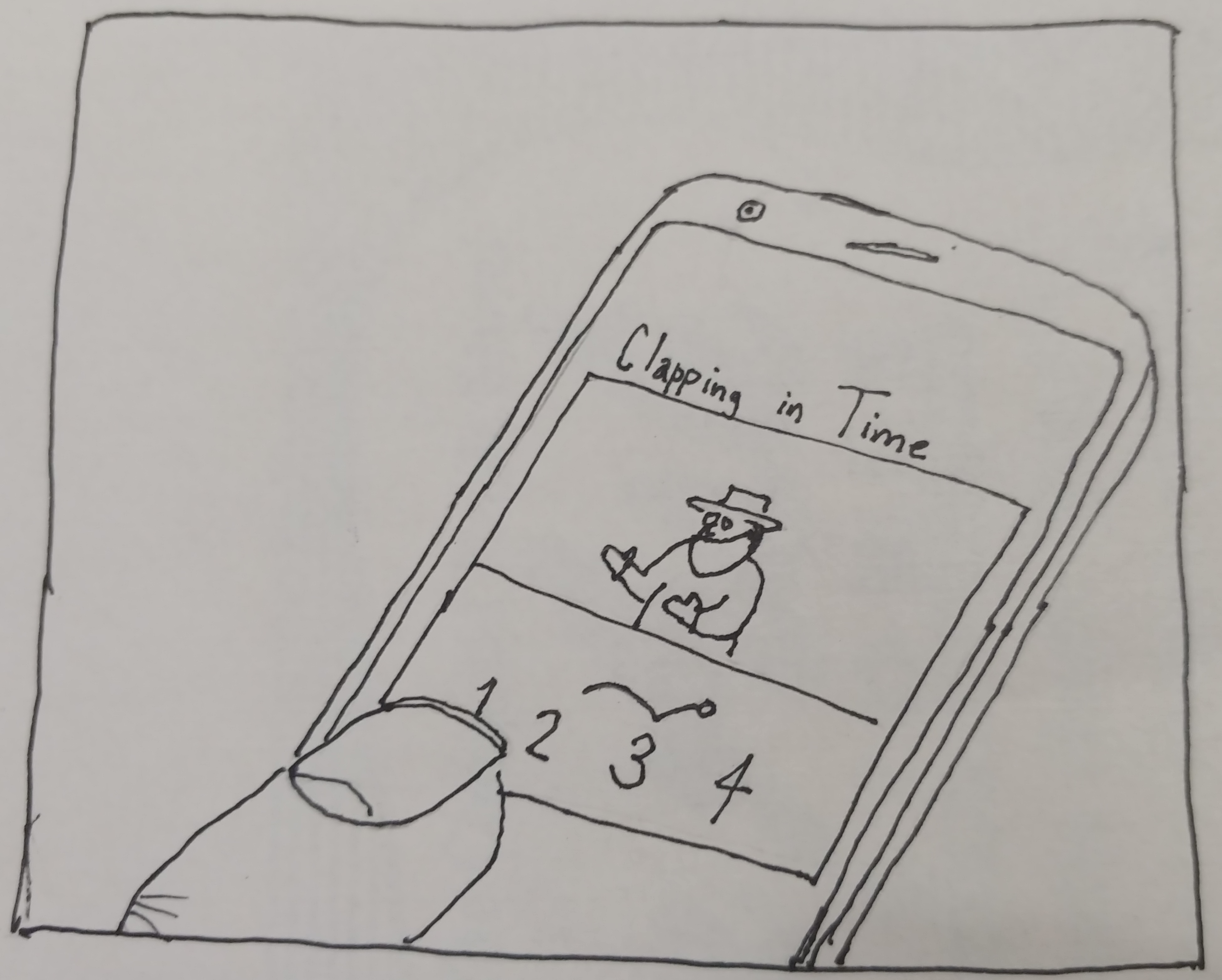 The app showing the lesson for today