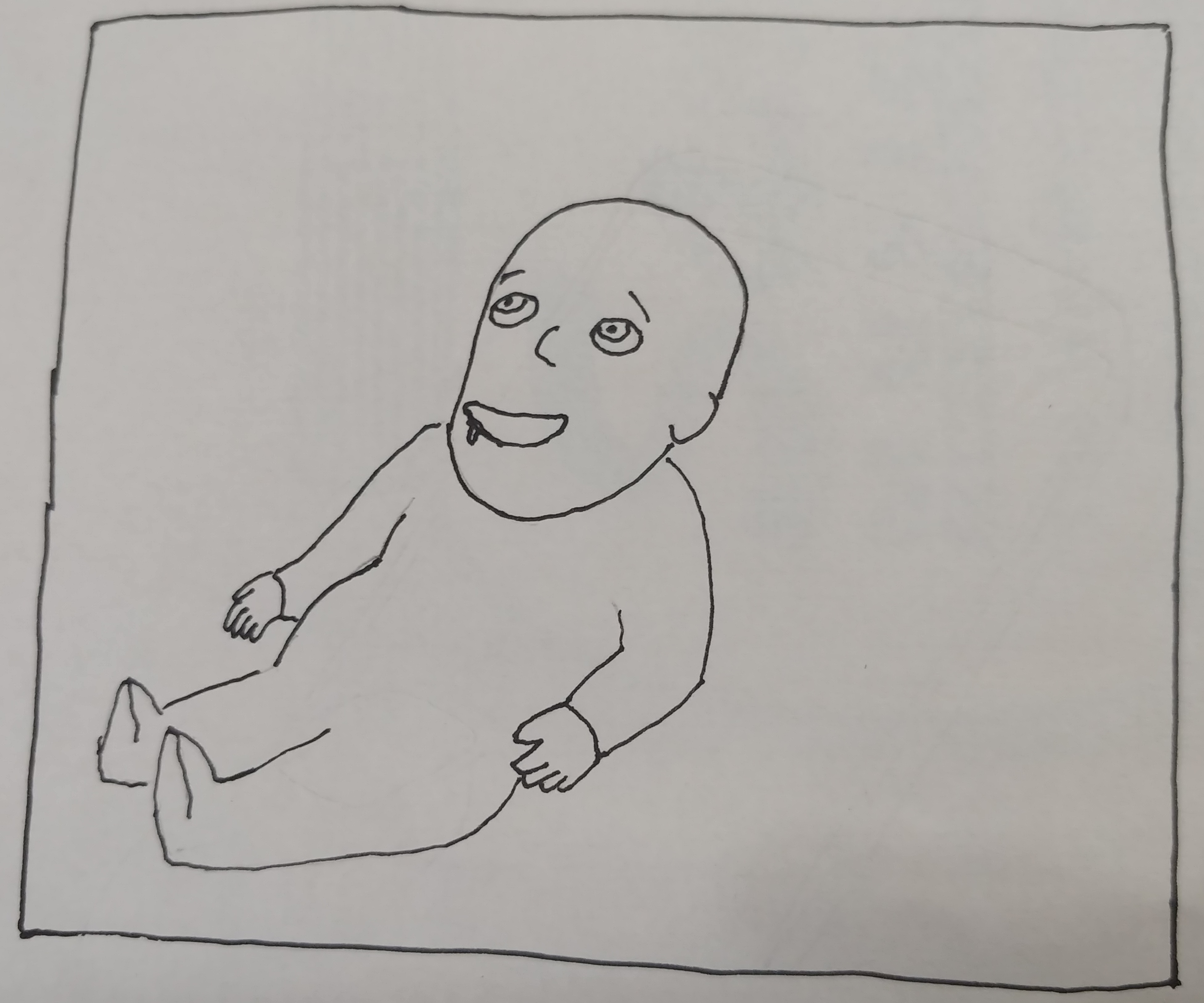 Baby looking happy